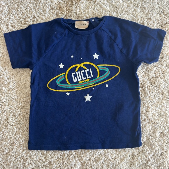 Gucci Kids Navy Space Graphic Tee
